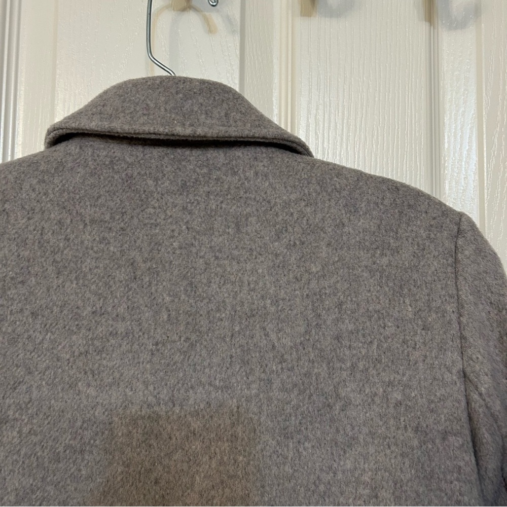 LOFT Wool Blend Double Breasted Coat in Light Gray Size XSP - Picture 9 of 10
